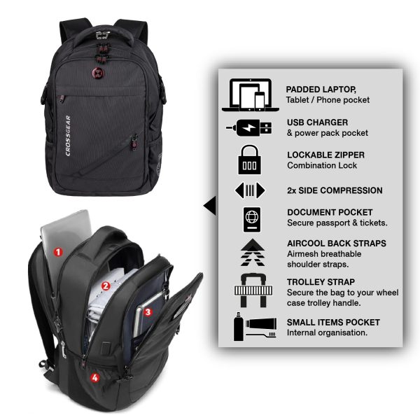 Crossgear Munich Laptop Backpack - Image 16